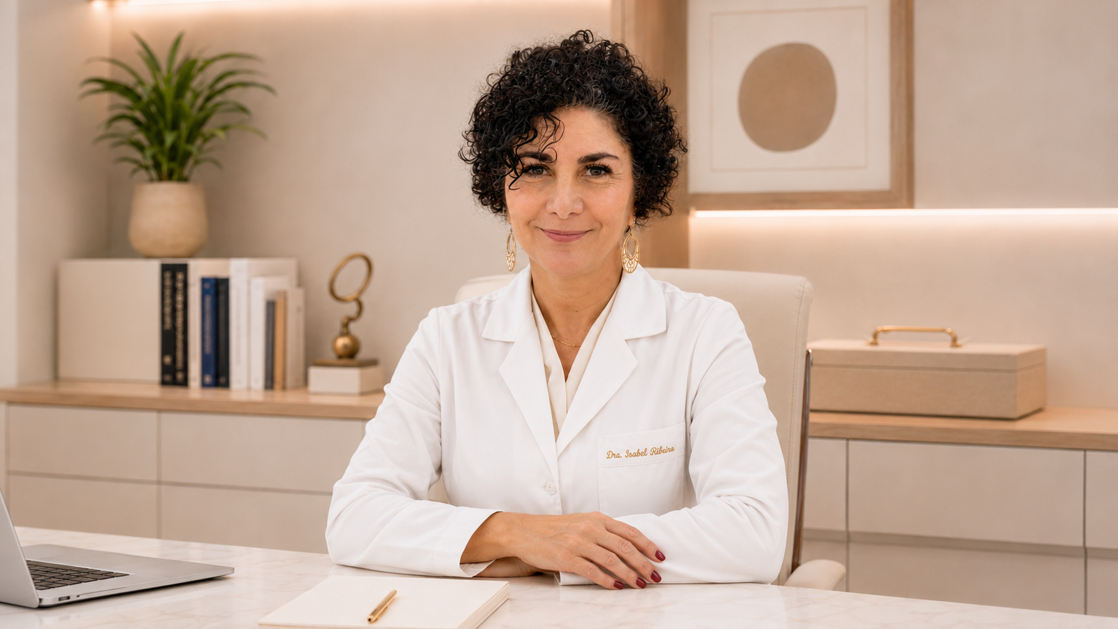 Dra. Isabel Ribeiro em atendimento médico